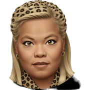 blonde girl in leopard print sticker