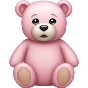 Light pink teddy bear sticker