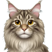 Maine Coon cat sticker