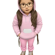 girl with brown hair outdoors sticker