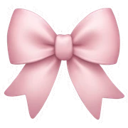 Light pink bow sticker