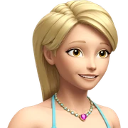 blonde girl with jewelry smile sticker
