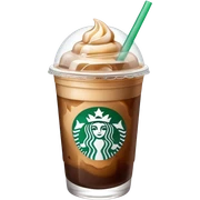 Starbuck ice coffee with ice cubes sticker