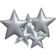 Silver stars sticker