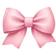 light pink bow on light pink bow sticker