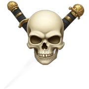 skull sword sticker