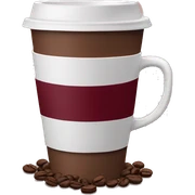  burgundy hot cup of coffee sticker