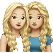 Blonde white girl and brunette white girl sticker