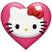 hello kitty heart sticker