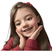 smiling girl in cozy sweater sticker