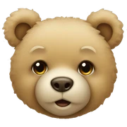Beige teddy bear  sticker