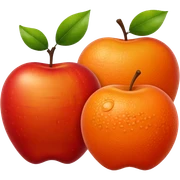 Apple and orange sticker