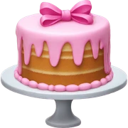 cake with pink bow sticker
