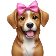 dog with a pink bow  sticker