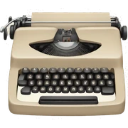Beige Typewriter sticker