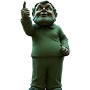 grumpy old man gesture sticker