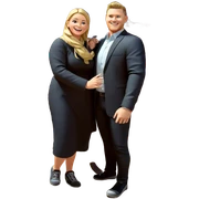 happy couple outdoors smiling sticker