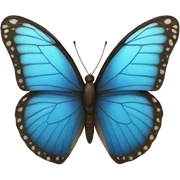 Blue butterfly sticker