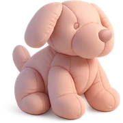 dog, soft and plush, pastel colors sticker