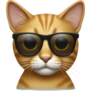 Cat with sunglasses sticker