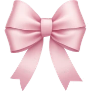light pink ribbon bow sticker