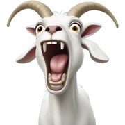 Screaming goat sticker