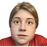 realistic portrait of boy sticker