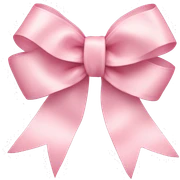 light pink ribbon bow sticker