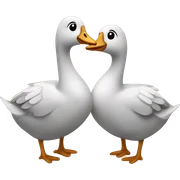 Silly geese in love with hearts and sparkles  sticker