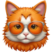 Cat with sunglasses sticker