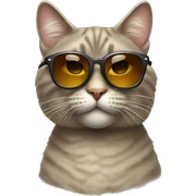 cool Cat wearing sunglasses sticker