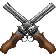 Bridgerton Inspired Emoji : Dueling Pistols – To capture the dramatic moments of dueling, passion, and honor. sticker