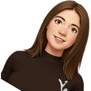 smiling girl with brown hair sticker