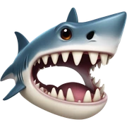 shark tongue sticker