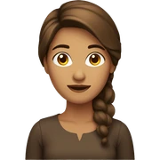 Mujer con pelo marrón  sticker