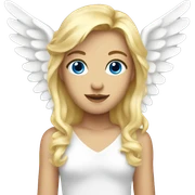Angel with Blue Eyes and blonde Haie sticker
