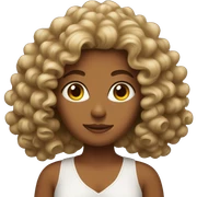 Long Curly haired tanned woman sticker