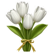 white tulip bouquet  sticker