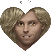 smiling blonde boy portrait sticker