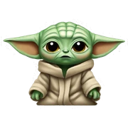 irritated baby yoda  sticker