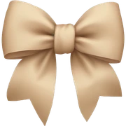 Beige bow sticker