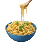 Pasta with blue bowl sticker