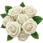 White rose bouquet  sticker