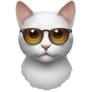 Cat with sunglasses sticker
