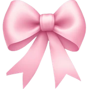 light pink ribbon bow sticker
