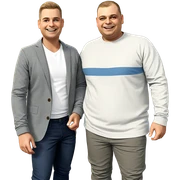 smiling boys outdoors together sticker