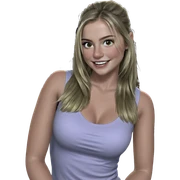 smiling girl in night scene sticker