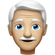 Old smiling man with blue eyes sticker