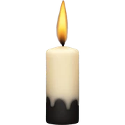 Black candle sticker