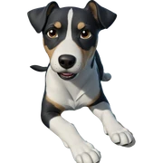 realistic dog in shadow sticker